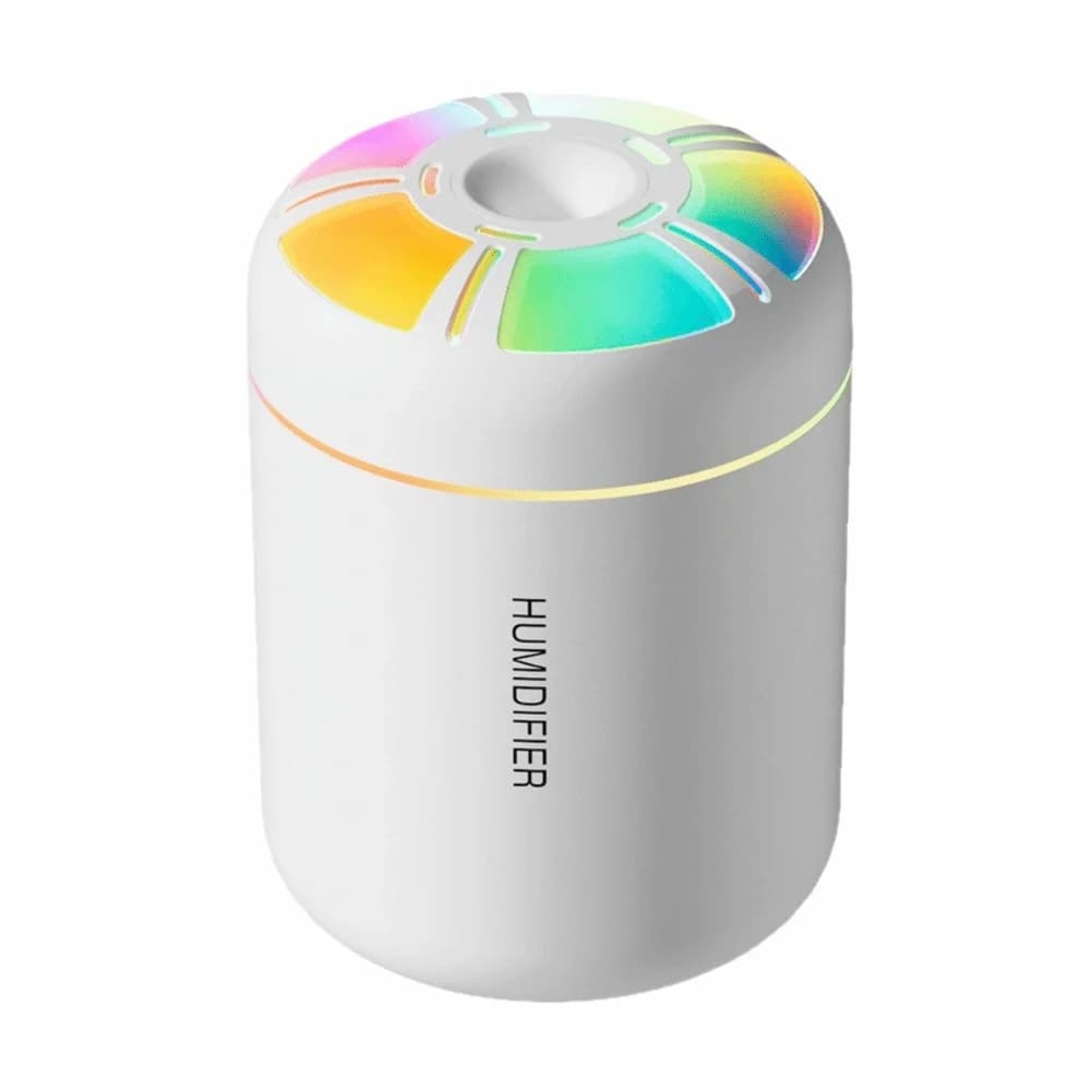 Diffusore di Aromi per Auto da 180ML, Mini Umidificatore USB LED, Funzionamento Silenzioso, Luci Notturne, Purificatore di Oli Essenziali per Ufficio