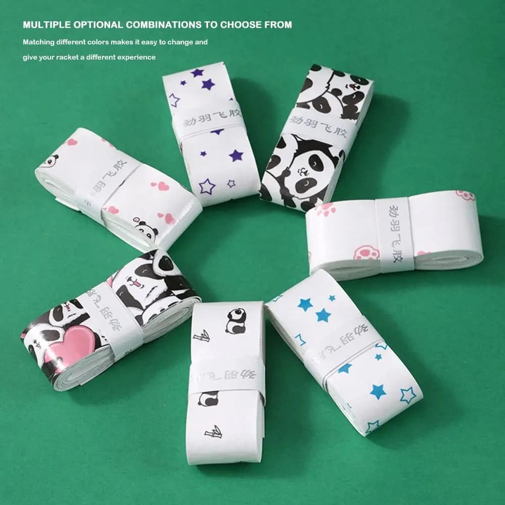 Nastro per impugnatura da badminton da tennis per assorbimento del sudore Carroon Panda Impugnature per racchetta da badminton resistenti all'usura