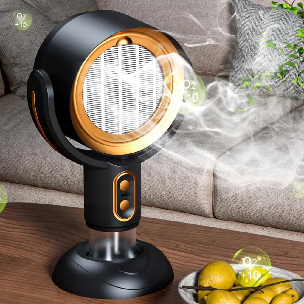 Soluzione compatta per ventola di scarico portatile per gamma di purificatore d'aria estensibile agli ioni negativi di fumo e odori
