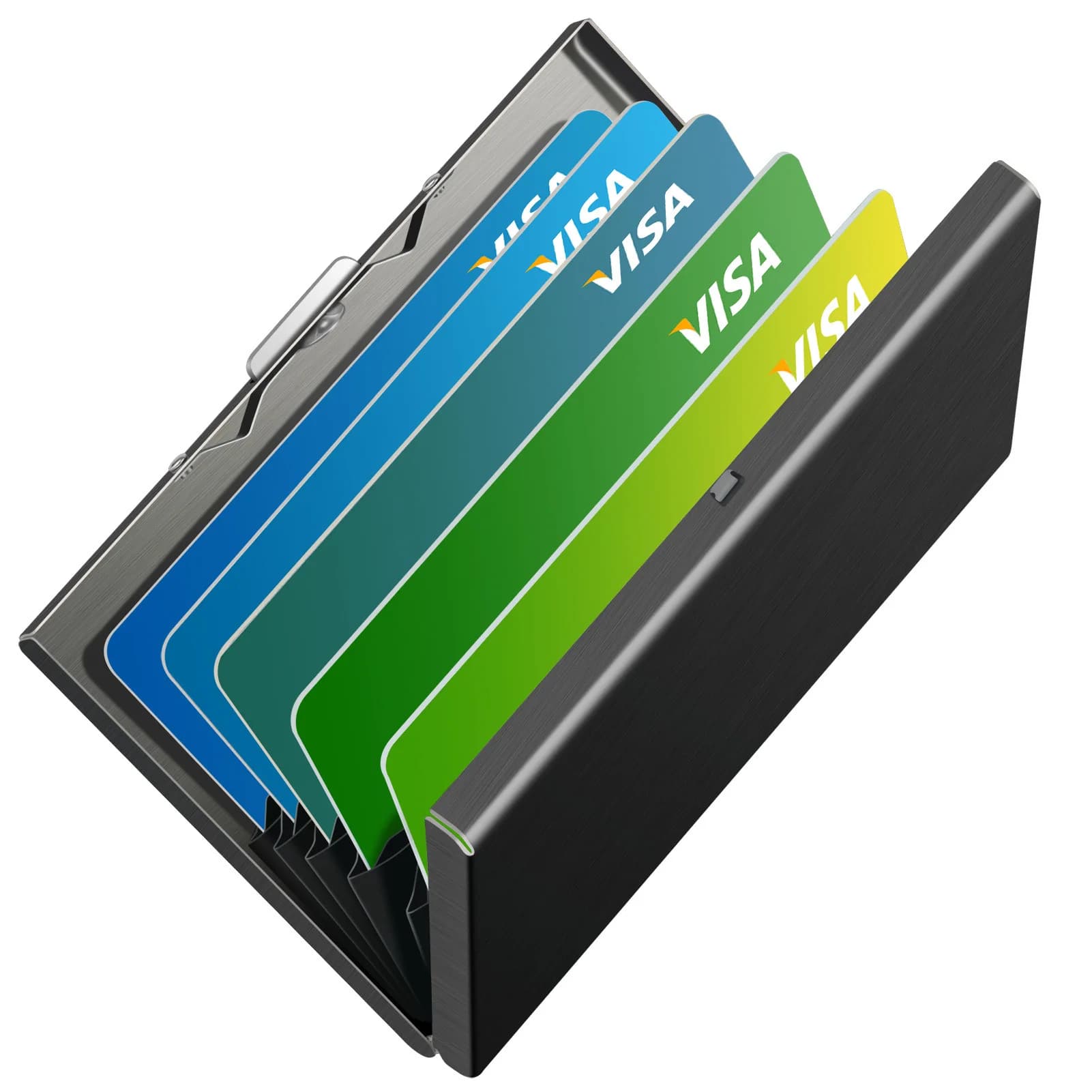 Portafoglio da uomo d'affari magico antifurto Porta carte di credito con blocco RFID ID Porta carte di credito sottile e sottile Design protettivo