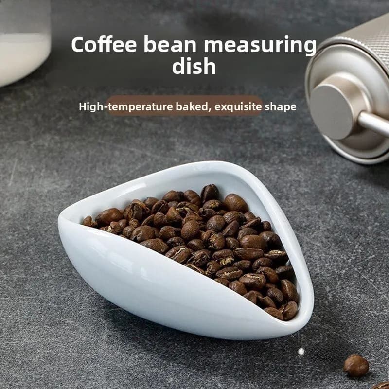 Ceramic Coffee Bean Measurement Plate Weighting Dish Bean Cooling Tray Display Plate Freshly Ground Coffee Powder Tray