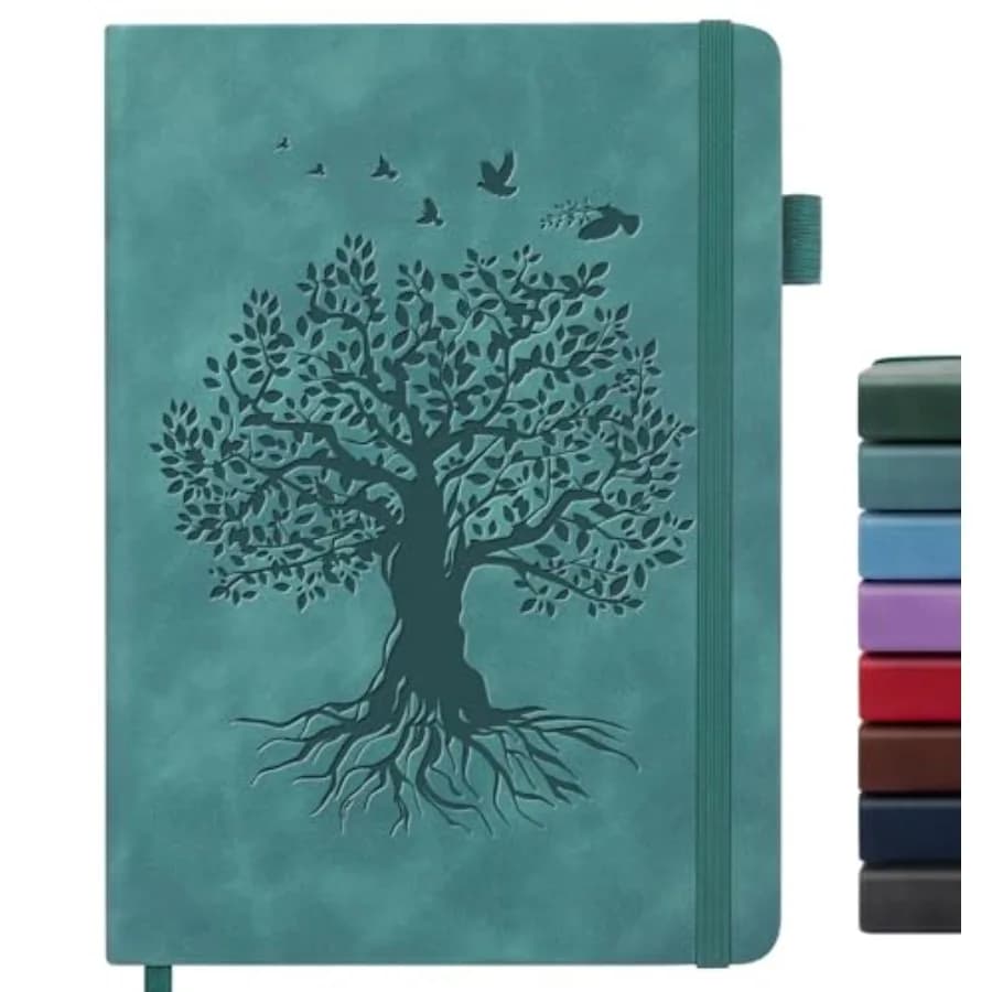 Lined Journal Notebook for Women Men, B5 Hardcover Leather Journals for Writing, 200 Pages Thick Paper, Daily Journal Notebook
