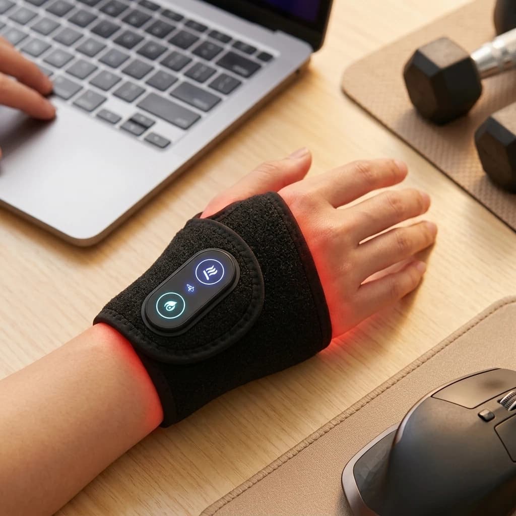 Wrist Support Braces Heated Massage Beads Joint supports USB Rechargeable Adjustable Office Work Gaming Fitness Men Women