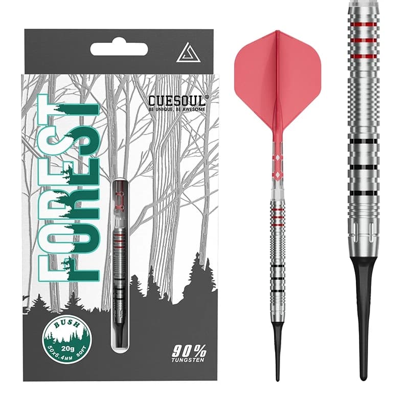 CUESOUL FOREST BUSH Freccette con punta morbida da 20 g e freccette con punta in acciaio da 23/25 g Set di freccette al 90% di tungsteno