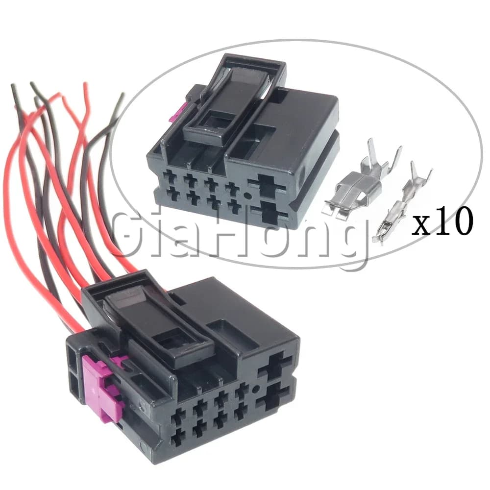 1 Set 10 Ways Composite Connector 8Z0972701 Auto Oil Pump Controller Plug Car Socket AC Assembly For VW