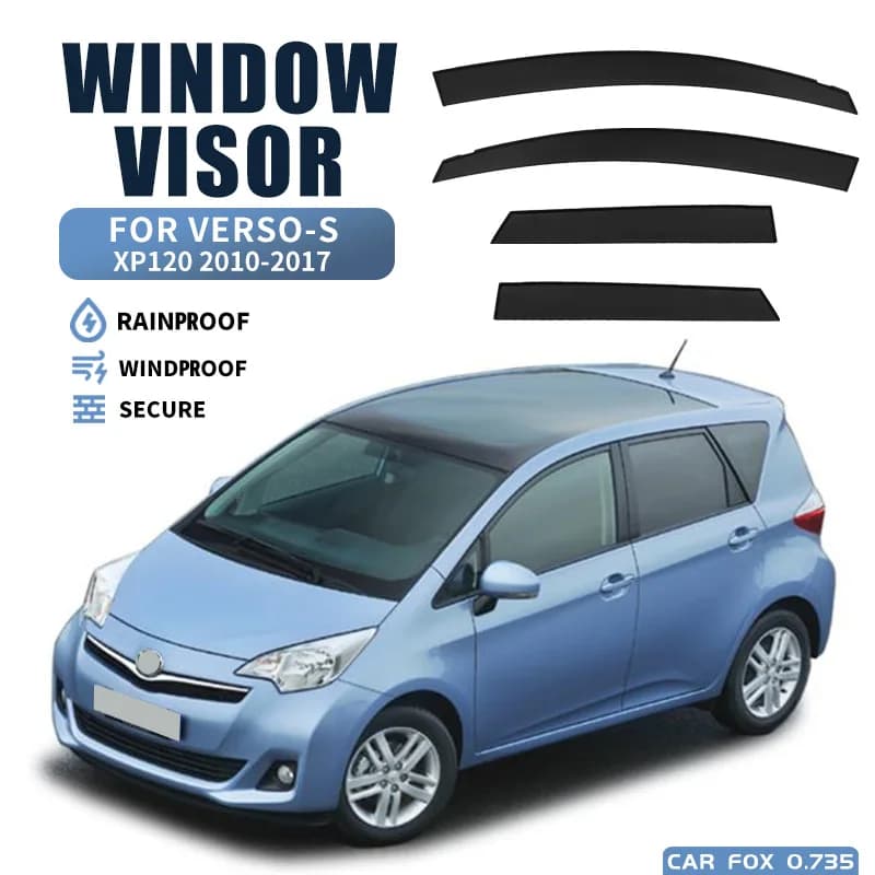 4 Pezzi per Toyota Verso-S 2010-2017, Parasole Nero per Finestrini Auto, Protezione da Pioggia e Sole per Finestrini Laterali, Accessori Auto