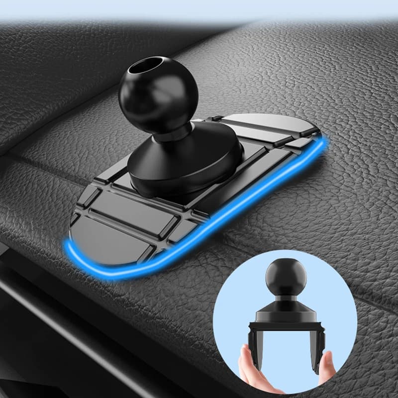 Base Adesiva con Testa a Sfera da 17mm per Supporto Auto da Cruscotto, Porta Cellulare, GPS e Accessori