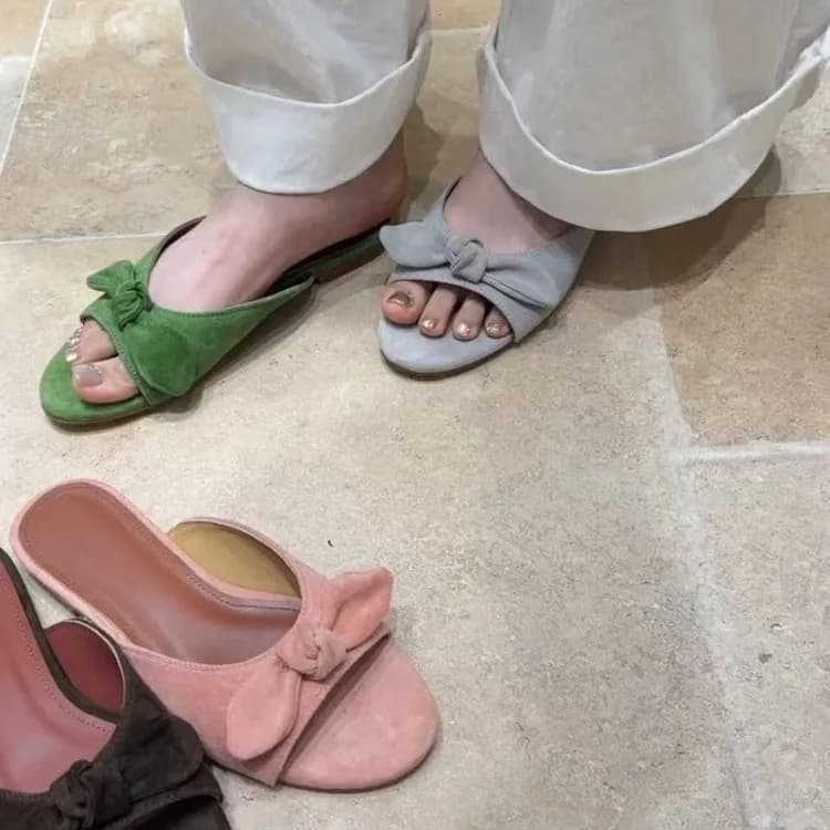 Splendidi Sandali Bassi Versatili con Punta Aperta Stile Francese da Donna, Nuove Scarpe Romane Basse da Pendolare Estate 2026