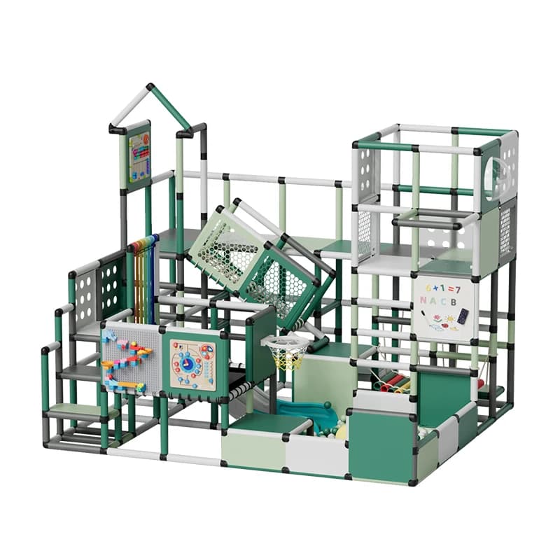 Struttura per Arrampicata da Interno per Bambini, Scala per Arrampicata Montessori Multifunzionale Combinata con Scivolo per Neonati e Famiglie