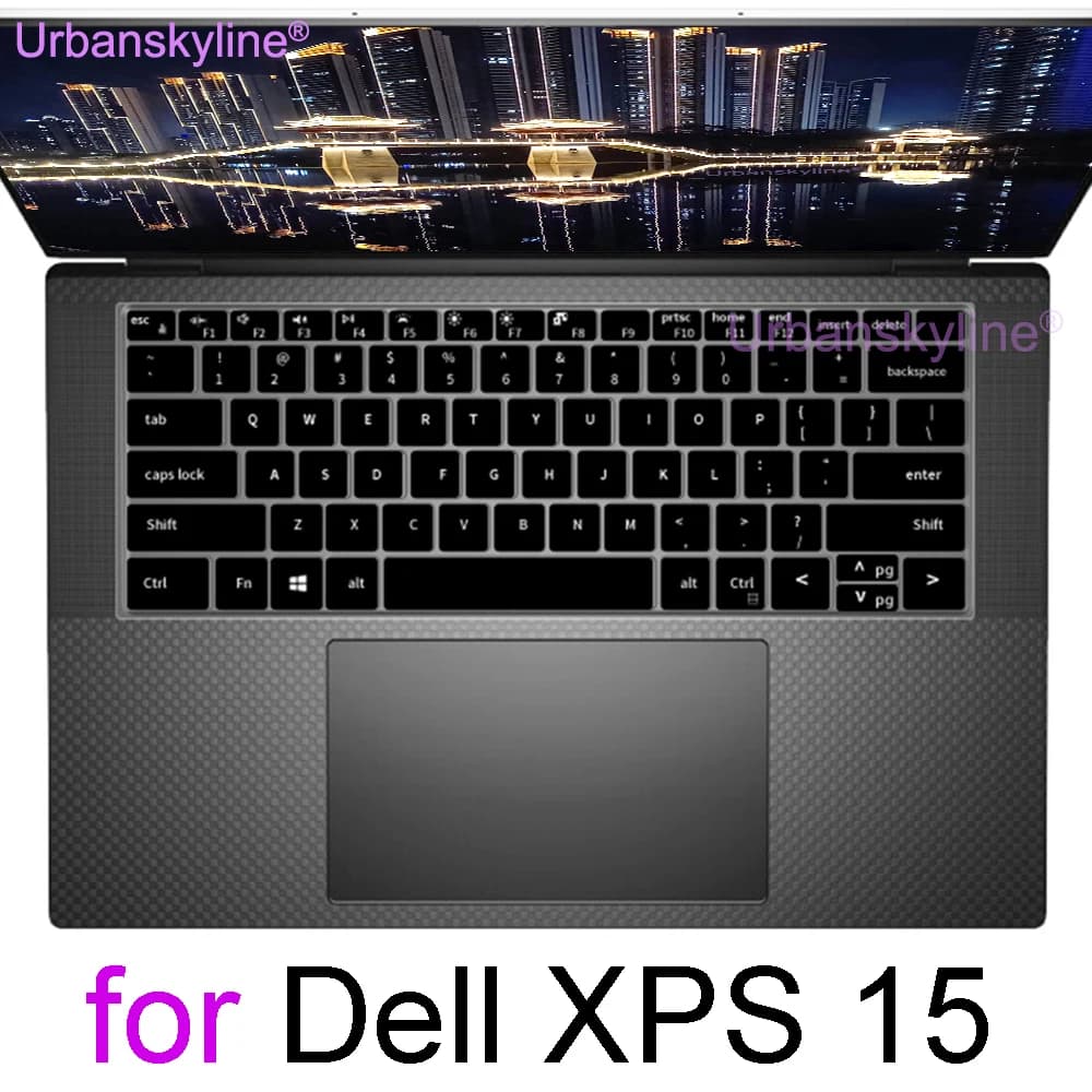 Cover per tastiera Dell XPS 15 9500 9510 9520 7590 9550 9560 9570 9575 9650 in silicone, protezione touch, custodia per laptop, accessorio