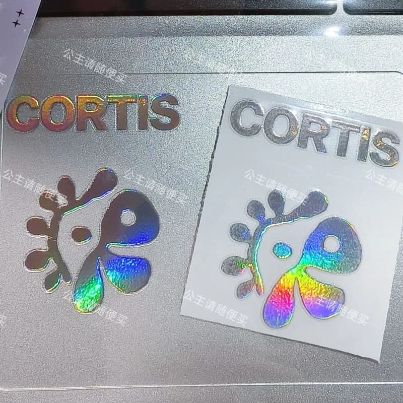 CORTIS 3D Stereo Waterproof Laser Stickers Holographic Shiny Decals for Phone Tablet Laptop & Headphones Idol Support Stickers