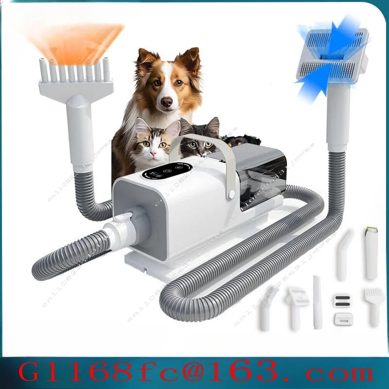 Dog Pet Care Hair Suction Device, Hair Dryer, Vacuum Cleaner, Blow-dry, Shave All-in-one