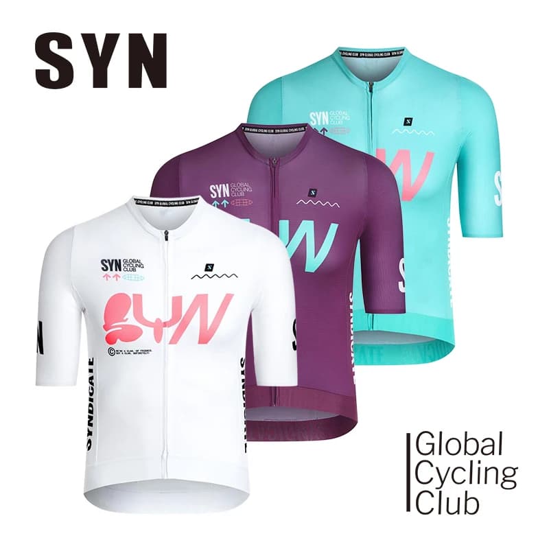 SYN sportswear, short sleeve cycling jersey for men, high-end summer cycling jersey with energy band, cycling jersey with sun protection
