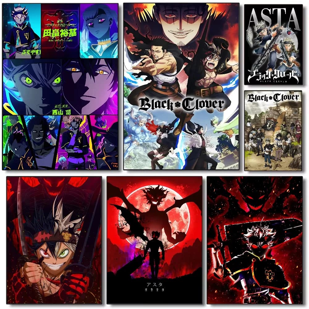 Anime Black Clover Poster HD canvas painting home living room bedroom bar aesthetic decoration