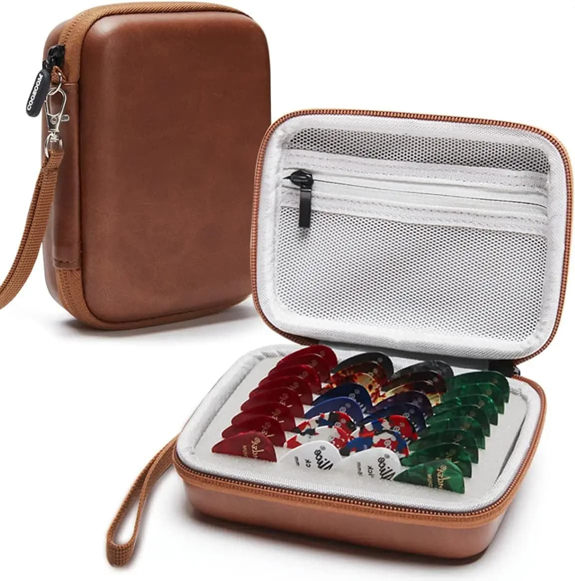 Pick Storage Holder Compatible With All Size Picks Portable Guitar Accessory Organizer Pouch For Guitar Players Halloween Gift