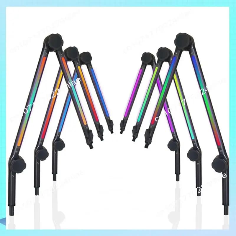 RGB A17Z microphone arm support, RGB light microphone arm, scissor support with swivel suspension arm for game streaming