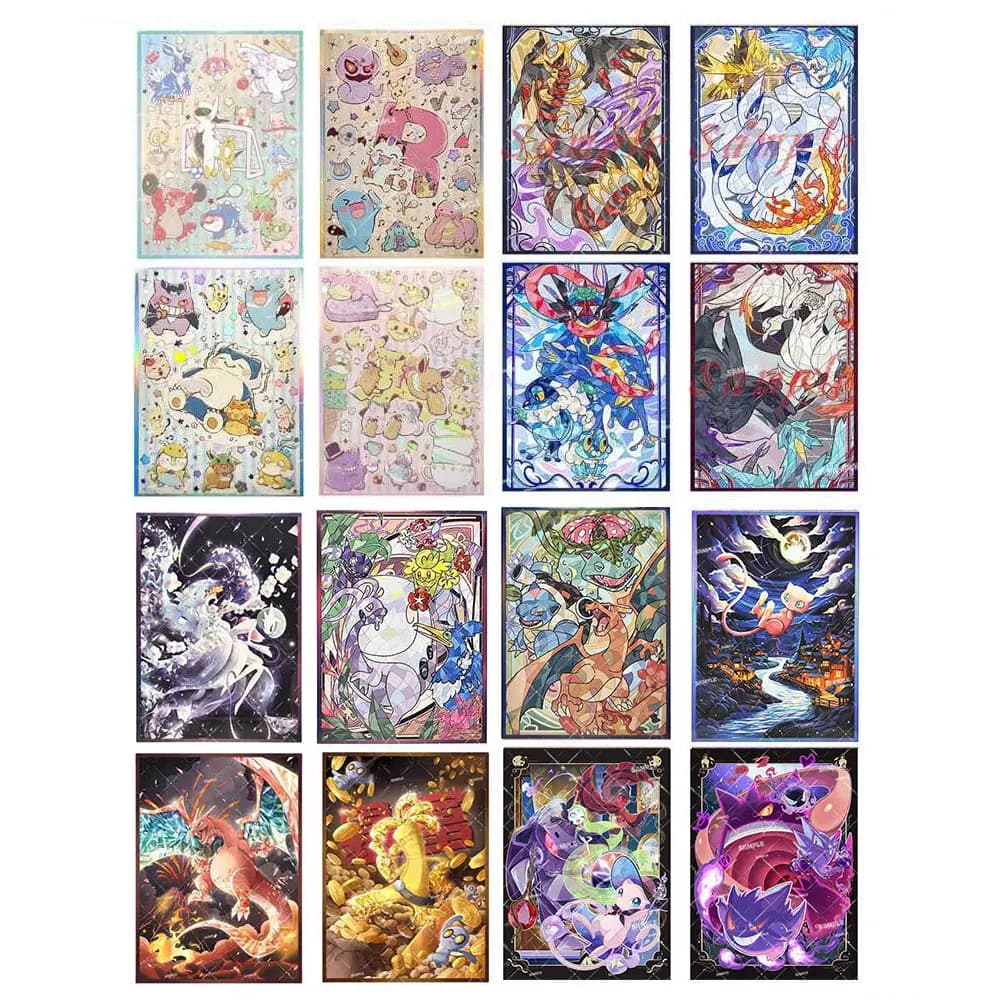 60PCS Buste per carte laser Anime Gioco da tavolo esterno Carte collezionabili Protezione MTG TCG PTCG Scudo Copertura della carta per dimensioni standard 66x91mm