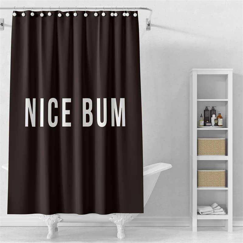 Gaslight Gatekeep Girlboss Nice Bum Set di tende da doccia con occhielli e ganci per l'arredamento del bagno