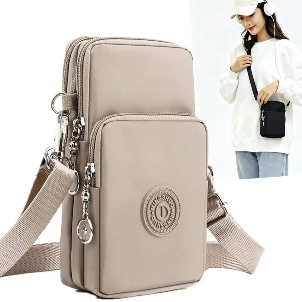 Mobile Phone Bag Women's Crossbody Oxford Fabric Small Bag Vertical Style Mini Wallet Wrist Bag