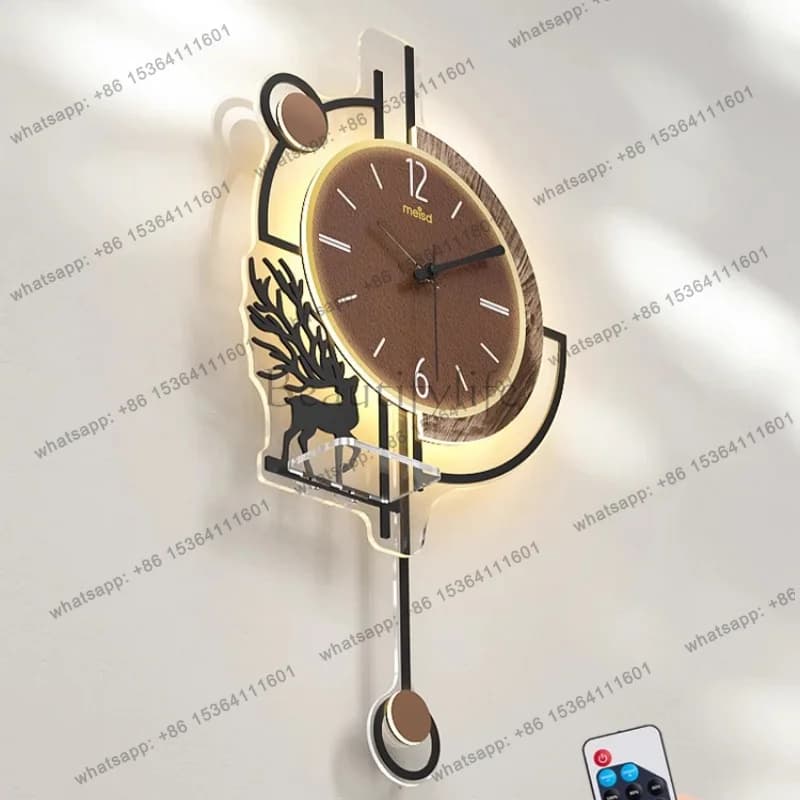Pendulum Nordic Wall Clock Minimalist Designer Luxury Nordic Unusual Fashion Wall Clock European Cute Metal Horloge Decorarion