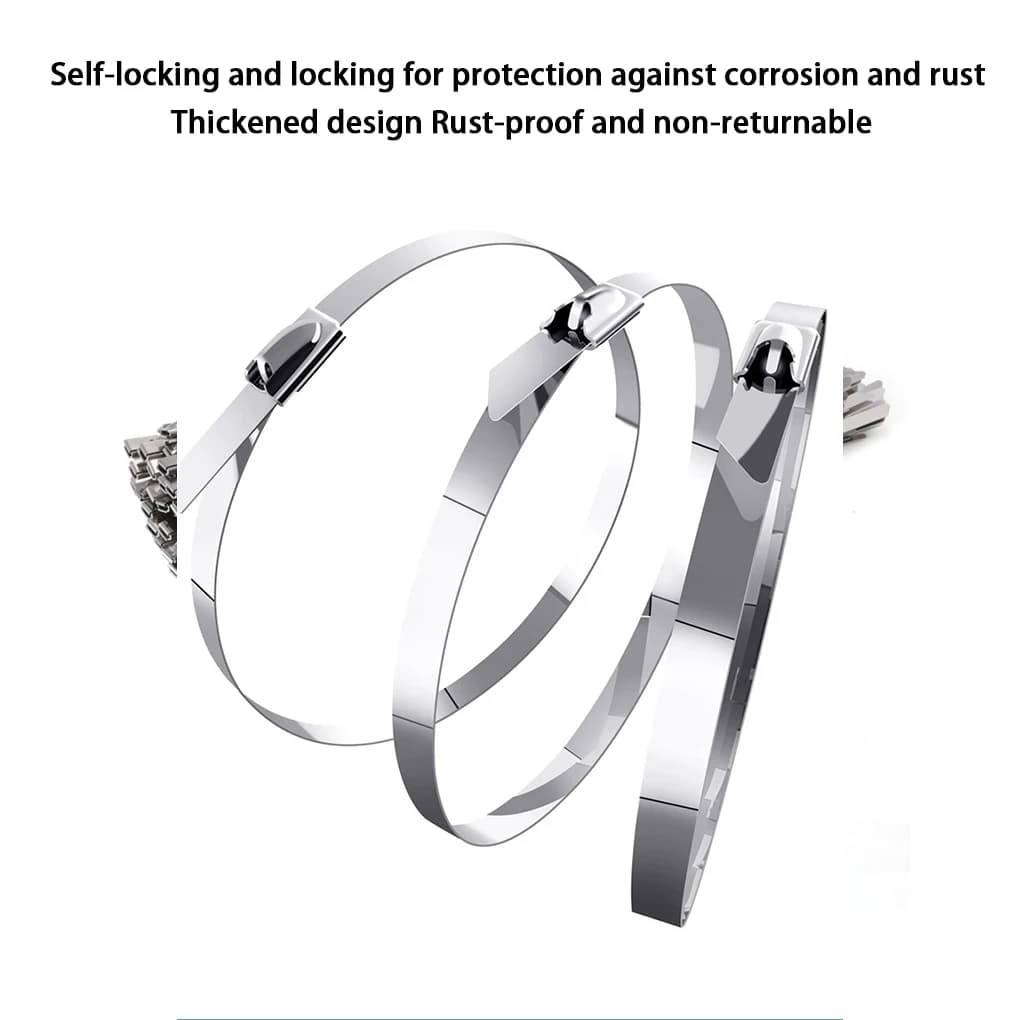 Strong Cable Tie Set For Secure Bundling Of Cables Garden Care Stainless Steel Cable Ties