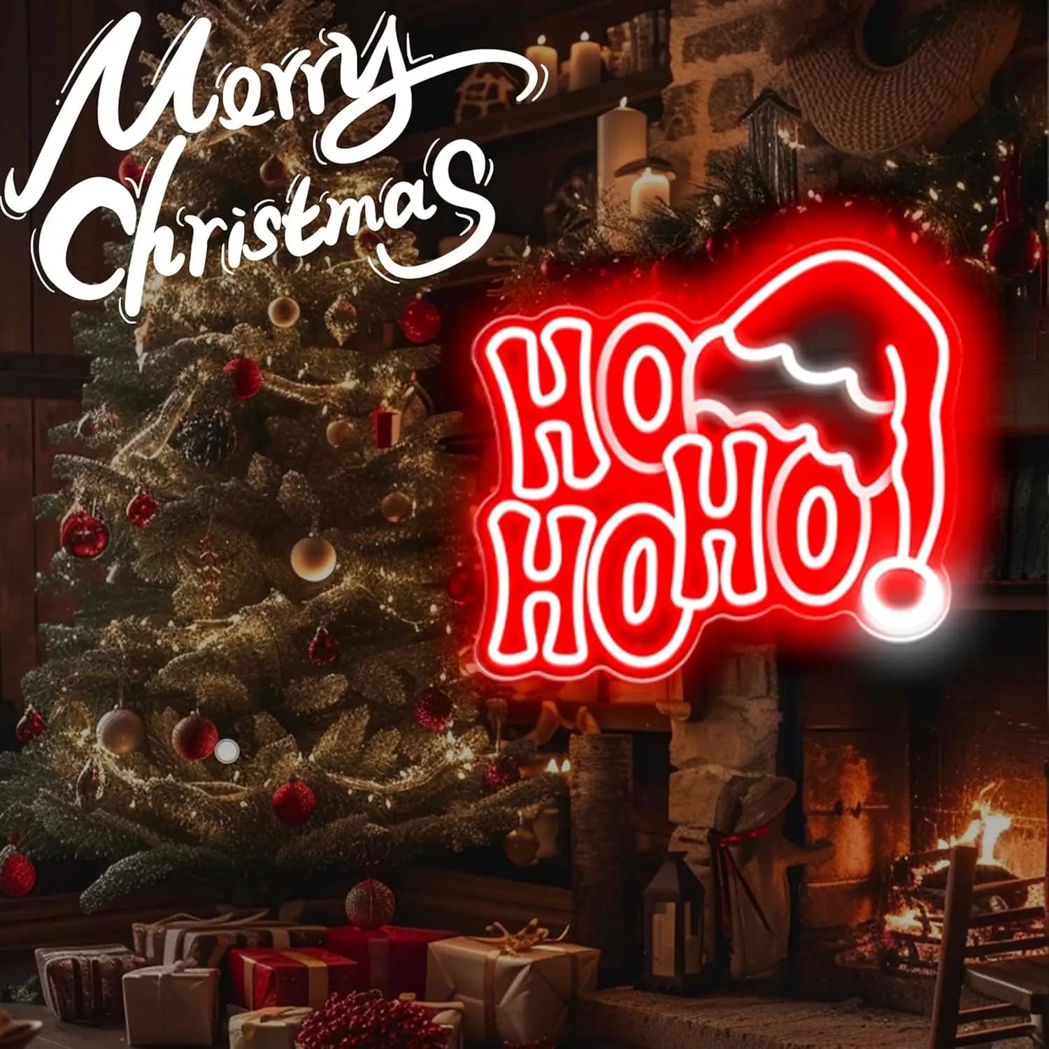 Buon Natale Insegna al neon USB dimmerabile LED Luce al neon per birra Bar Sala giochi Camera da letto Festa Ristorante Decorazione della casa Regalo