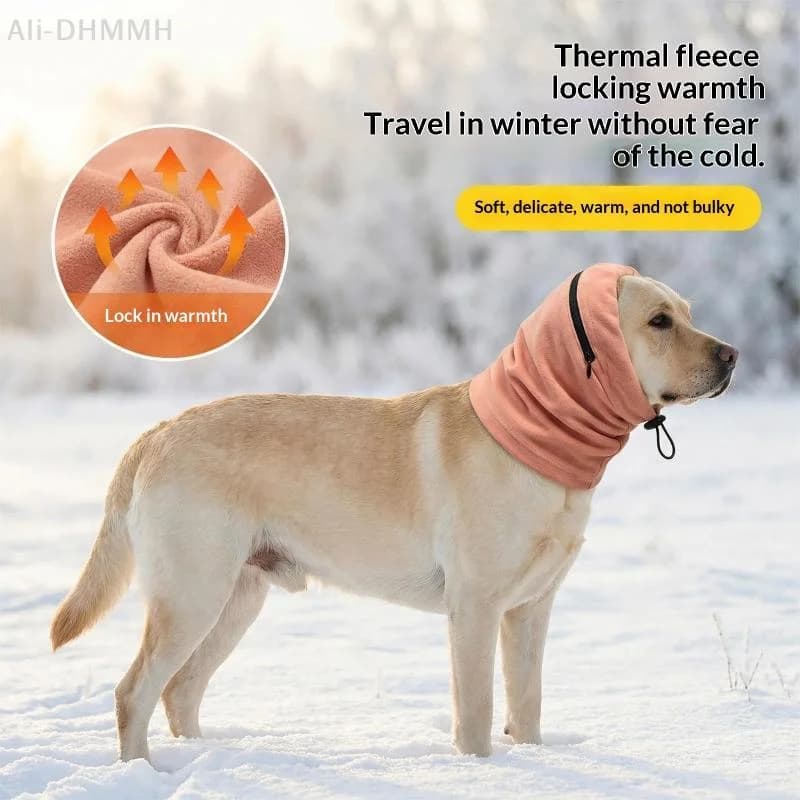 1Pcs Dog Comfort Headband Adjustable High Elastic Pet Ear Cover 2 In 1 Warm Calming Neck Scarf Dogs Anxiety Noise Relief Head