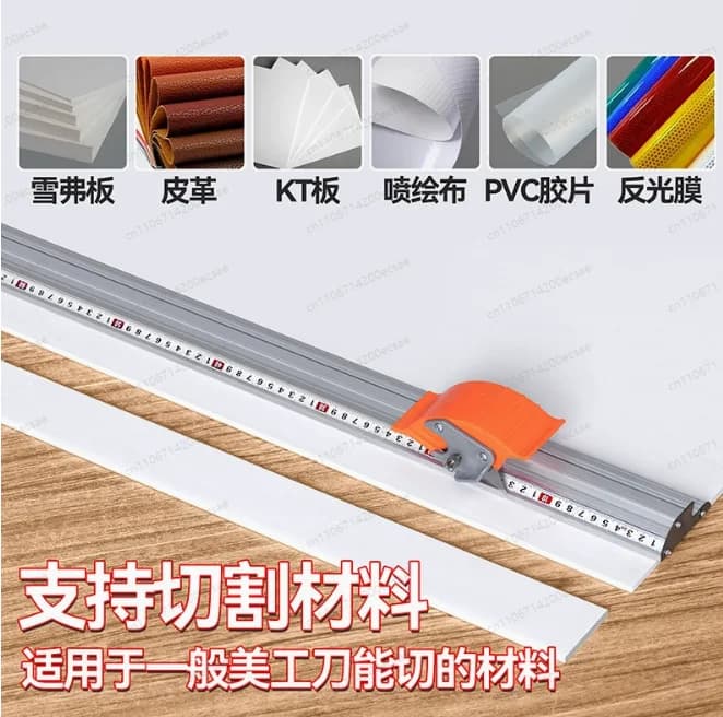Aluminum Alloy KT Board Cutting Ruler, Non-Slip Safety Cutter Guide for Adhesive Vinyl & Fabric Cutting