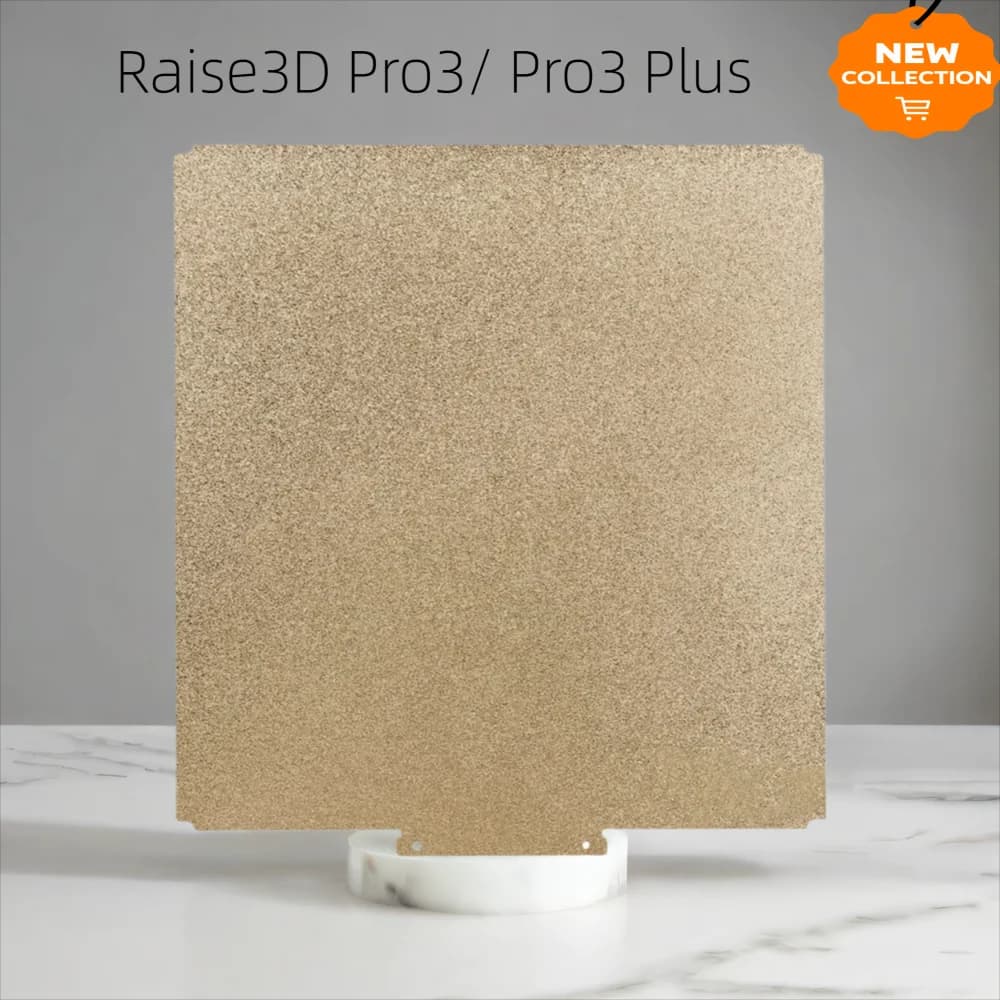 Piastra di costruzione PEI strutturata per letto stampante 3D Raise3D E2/PRO2/PRO3 256x368/332x340/368x347mm Lamiera di acciaio per molle PEI a doppia faccia