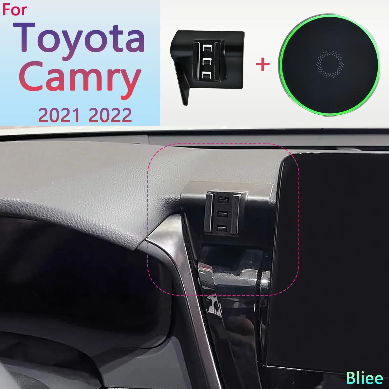 Per Toyota Camry MK8 2021 2022 supporto magnetico per telefono da auto 15W supporto per telefono con ricarica Wireless Base MagSafe