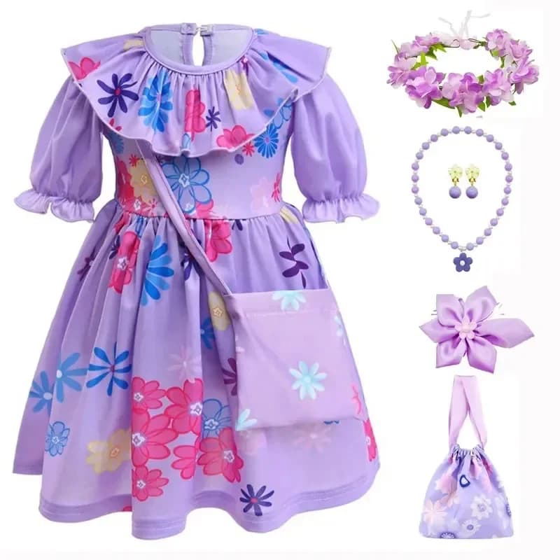 Premium Outfit Toddler Mirabel Isabella Luisa Costume Dress Madrigal Family Outfits Halloween Christmas Cosplay