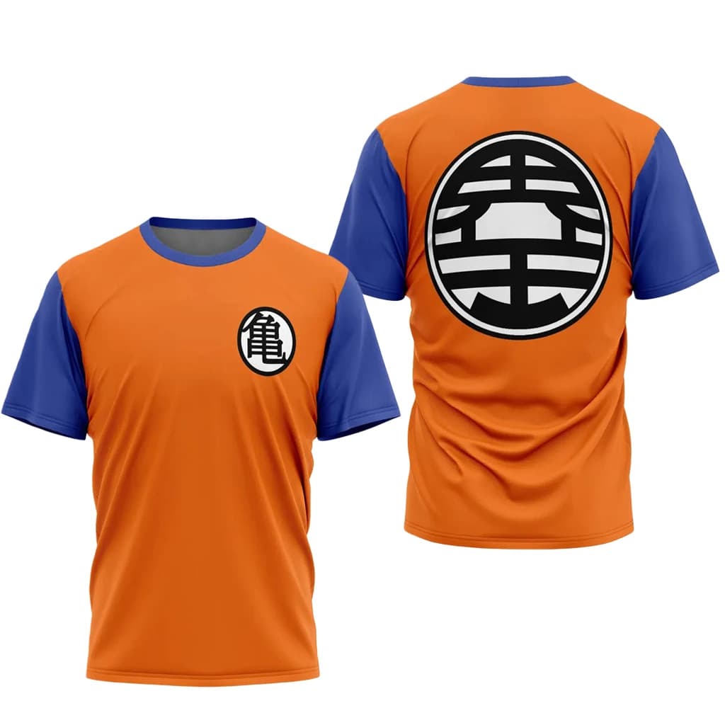 T-shirt Bandai Dragon Ball Z Kame Symbol Goku Gi 3D ad asciugatura rapida per uomo donna bambino sport estivi anime tee streetwear