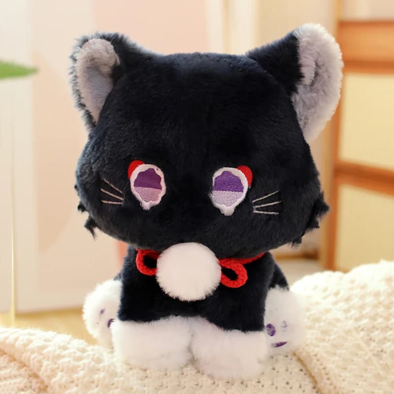 Peluche Genshin Impact Scaramouche Gatto 22cm, Bambola Morbida del Personaggio Wanderer, Cuscino da Dormire, Regalo per i Fan di Compleanno