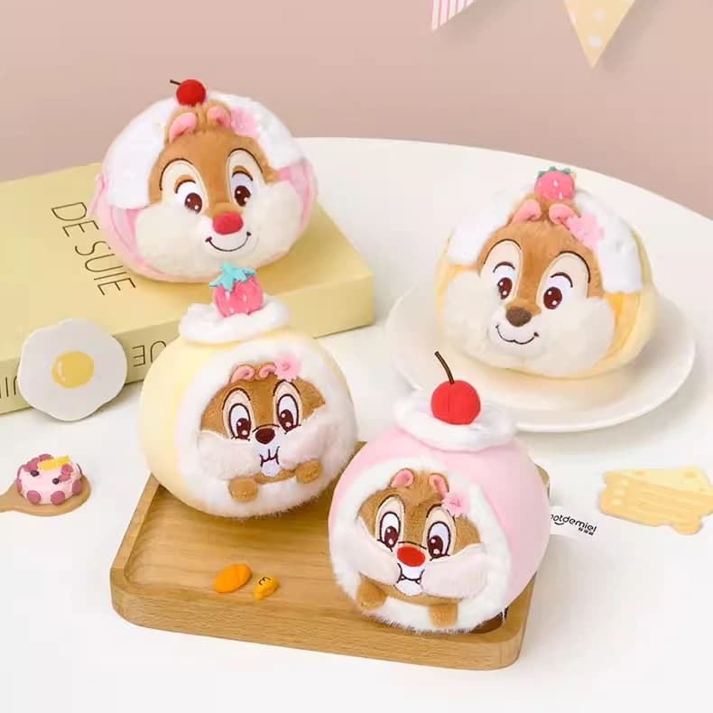 Disney Chip 'n' Dale Zaino Portamonete in Peluche, Simpatico Portachiavi, Ciondolo per Borsa, Regalo