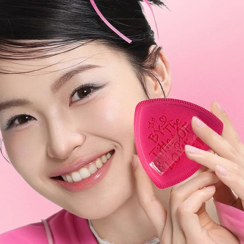 1 pz set di soffio per cipria morbido e spesso rosa applicatori per fondotinta bagnato e asciutto a doppio uso soffio di spugna per trucco strumenti di bellezza delicati sulla pelle