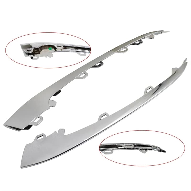 NEW-1Pair Paraurti Anteriore Striscia Luminosa Lip Trim Stampaggio Cromato Per Mercedes W222 S450/560 2018-2020 A2228857700, A2228857800