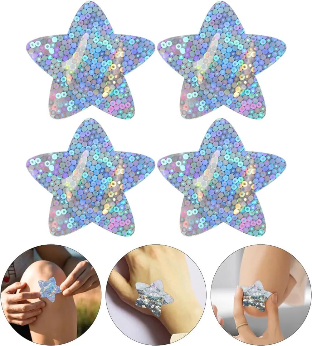 20 Pz/set Laser di Colore a Forma di Stella Cerotto Stelle Scintillanti Cerotti Medicazione della Ferita Patch Impermeabile di Primo Soccorso Bende Adesive