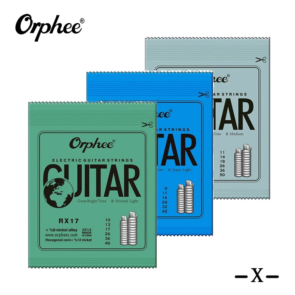 Set of electric guitar ropes Orphee series RX hexagonal carbon steel 6 strings for practical electric guitar accessories