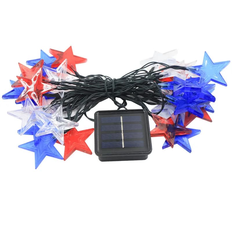Luci a stringa solari da 200 LED per luci a stelle in acrilico per esterni Luce a stringa natalizia impermeabile per giardino Patio Paesaggio 100