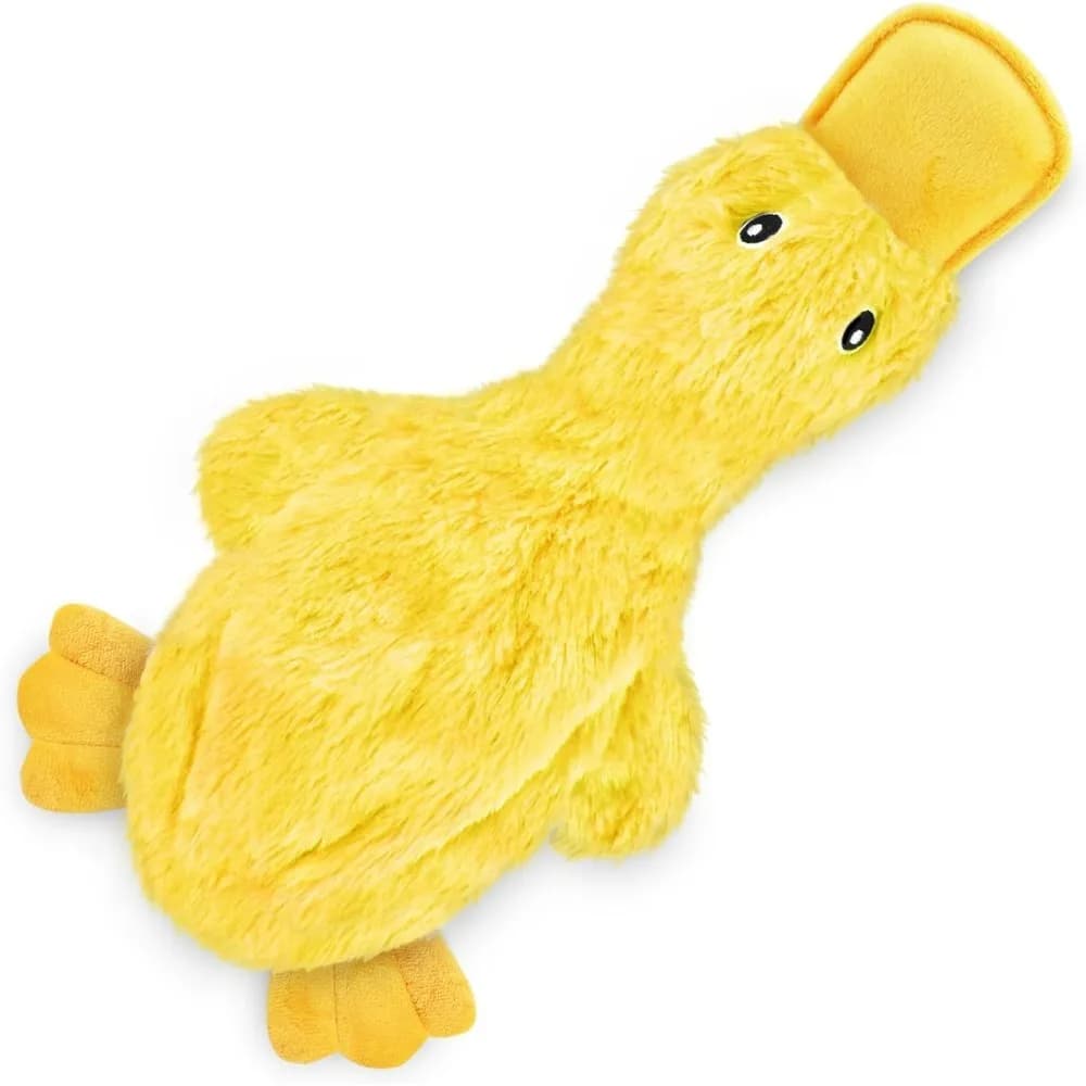 Best Pet Supplies Interactive Squeaky Dog Chew Toy, Ideal Dog Toys for Chewers, Small, Medium & Large Dogs, and Fetch Lovers - Crinkle Duck , Large