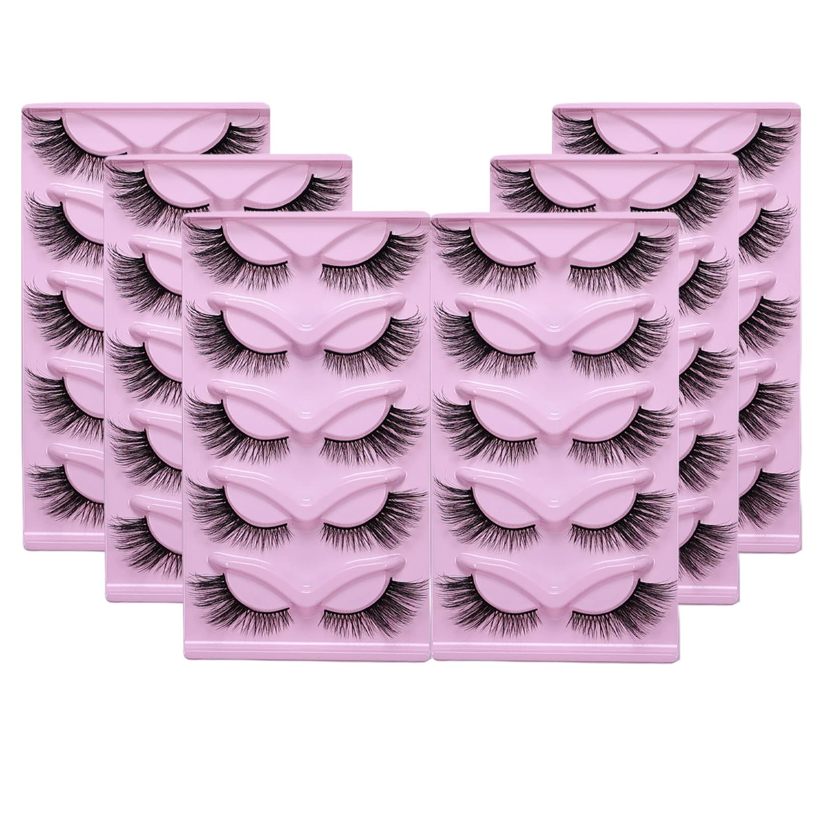 Pack of 30 pairs/6 fake eyelashes for cats, thick fake eyelashes, soft eyelashes for cat eyes, extended fake eyelashes