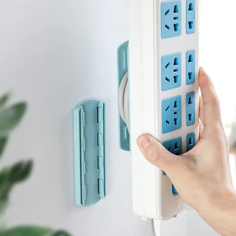 Mobile Data Cable Organizer Wall Mounted Router Stand Wire Management Rack Plastic Plug Fixed Device Home Organization Tool