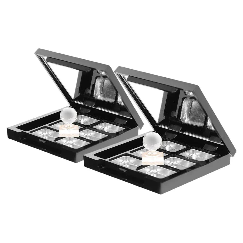 2 Set di Palette Vuote per Rossetti e Ombretti, Organizzatore Trucchi Fai-da-te, Contenitore Ricaricabile Portatile Multifunzionale per Cosmetici