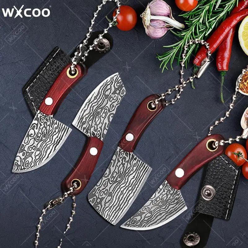 WXCOO Creative Handmade Forged Mini Knife Stainless Steel Fruit Paring PocketKnife for Kitchen Housheold Mini DIY Cutting Tools