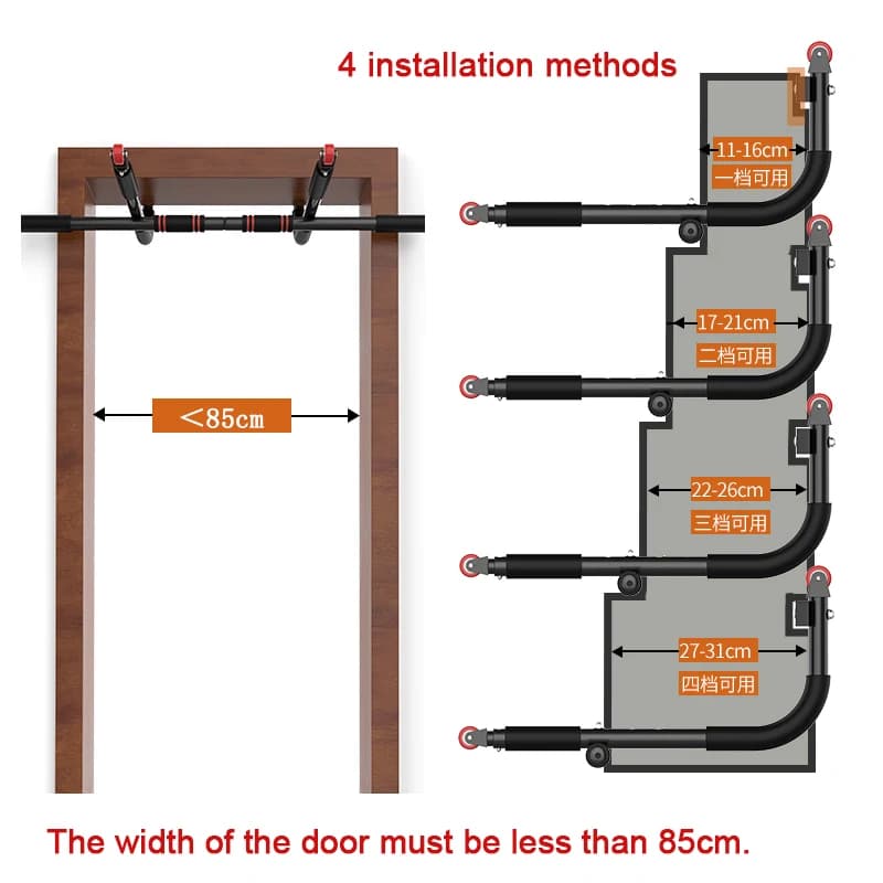 Horizontal Bar for Fitness Indoor Without Drilling, Traction Tool, Training Grip, Sports Equipment for Home Gym and Bodybuilding