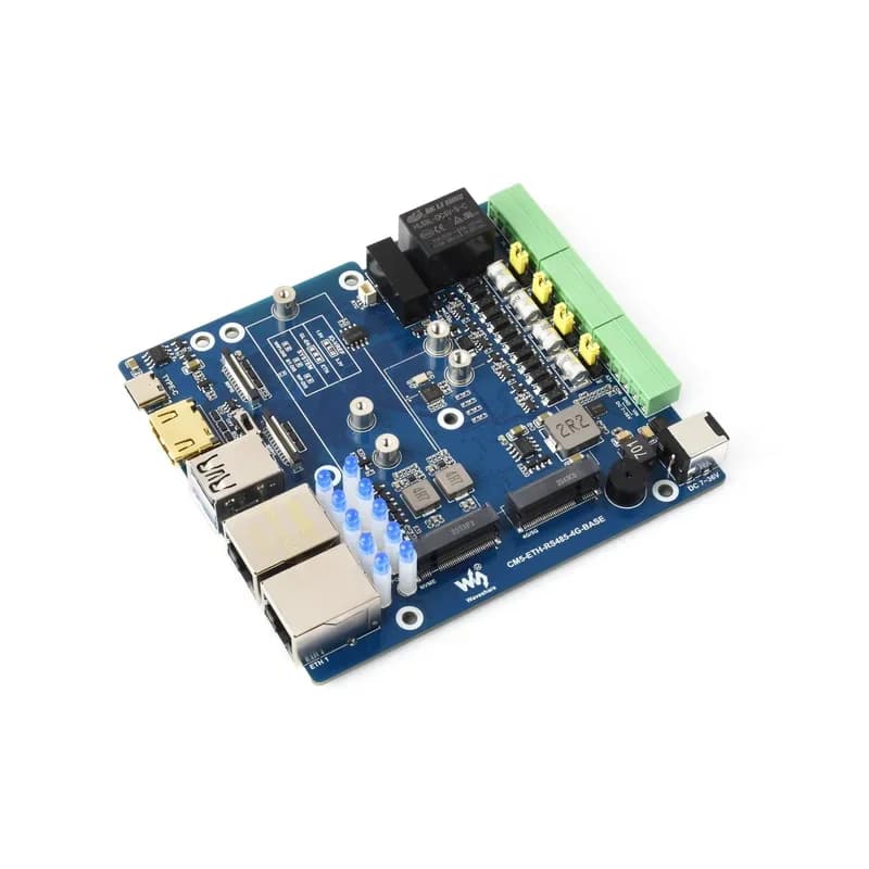 Scheda di Espansione Raspberry Pi CM5 RS485 4G/5G con Doppia Porta Ethernet ETH Gigabit/2.5G