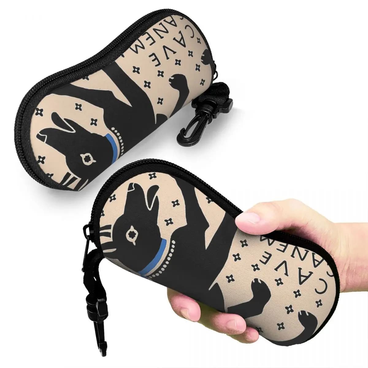 CAVE CANEM Tappetino da bagno Custodia protettiva per occhiali Scatola per occhiali da sole Donna Uomo Custodia morbida per occhiali