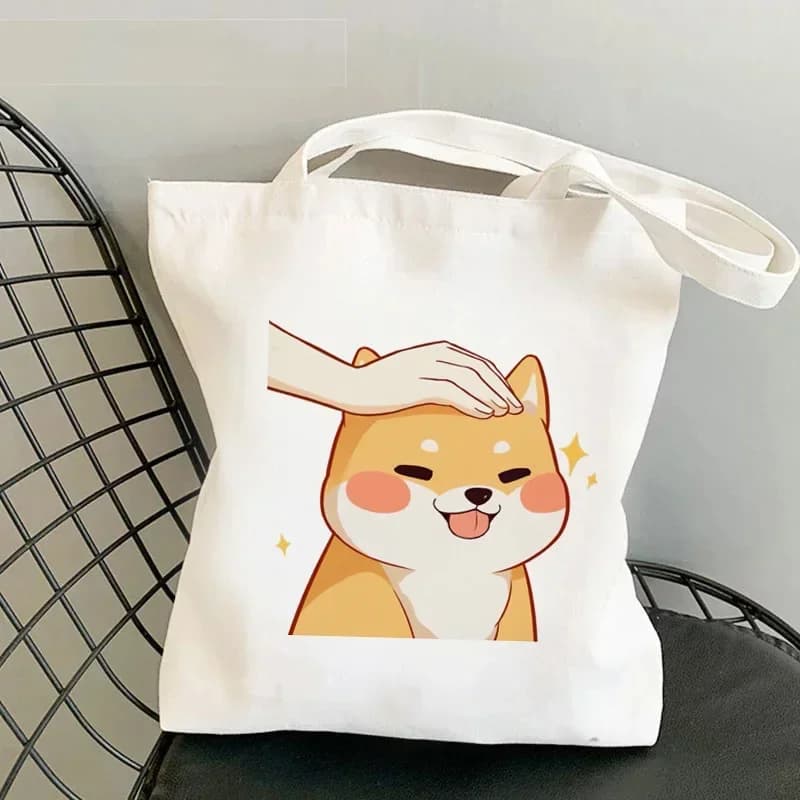 Zaino casual in tela Shiba Inu, zaino a spalla singola per studenti, borsa per la spesa, borsa per il commercio globale