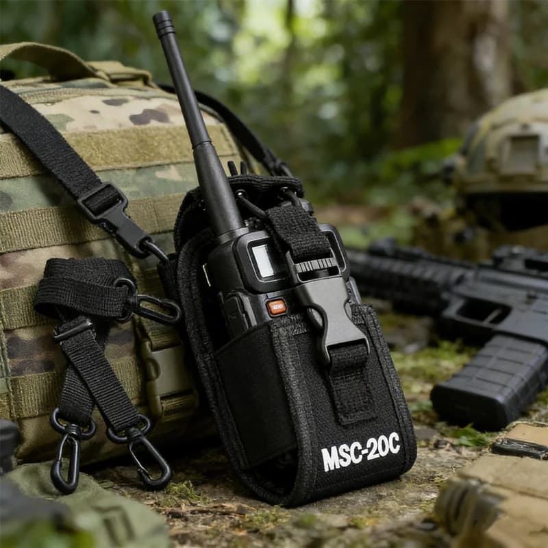 Custodia Multifunzionale per Walkie Talkie MSC-20C, Supporto Radio Universale per UV-5R TYT ICOM.
