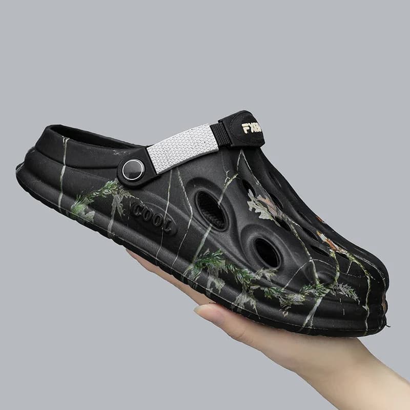 Scarpe Sandali estivi di lusso da uomo Pantofole in Eva Sandali piatti Uomo Beach Slip-on Sandali sportivi da spiaggia con plateau da uomo Zoccoli da casa